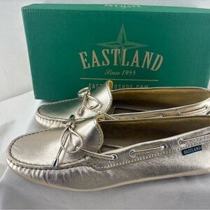 Eastland Marcella Metallic Gold Loafers size 11M new in box
